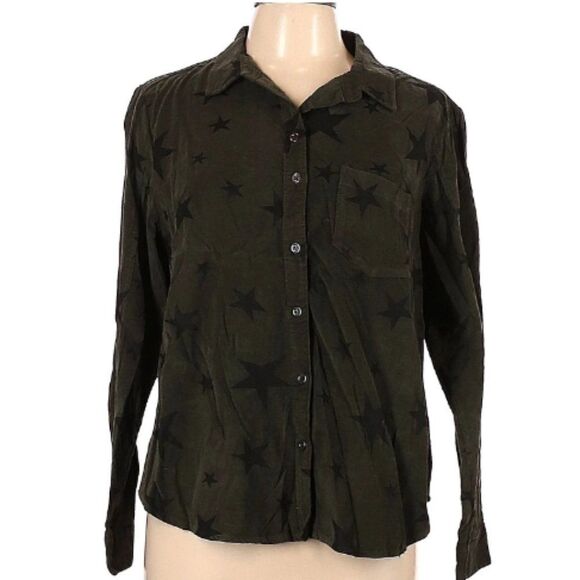 Jak & Rae Star Design Long Sleeve Button-Down Shirt - Picture 1 of 5